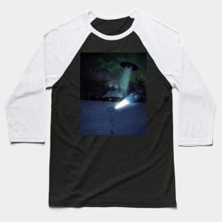 Alien Abduction At The Cabin Baseball T-Shirt